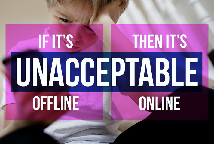 If it's unacceptable offline then it's unacceptable online