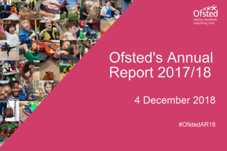Ofsted Annual Report 2017/18: education, children’s services and skills