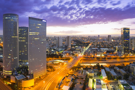 Cityscape of Tel Aviv in Israel.