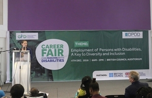 Career Fair for Persons with Disabilities: speech by Jemima Gordon-Duff