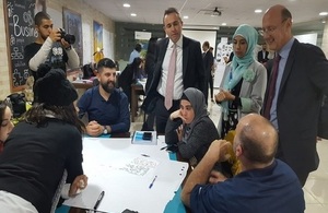 Ambassador Rampling touring UK funded projects in Tripoli