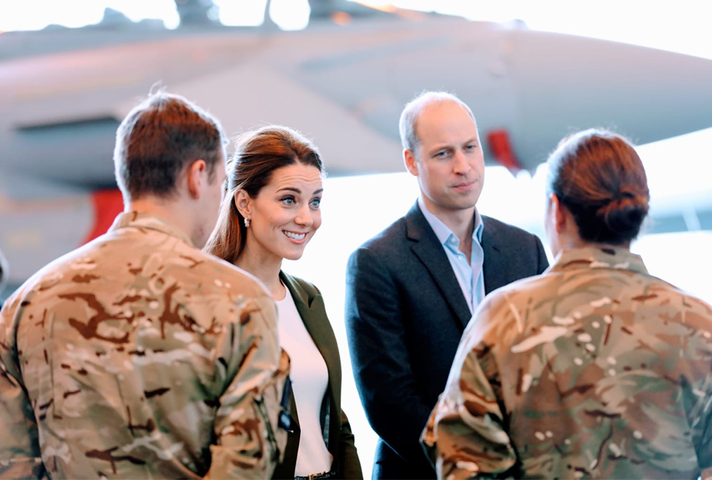 The Duke and Duchess of Cambridge meeting with UK personnel in Cyprus