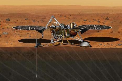 Artist's impression of InSight. Credit: NASA.