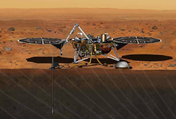 Artist's impression of InSight. Credit: NASA.