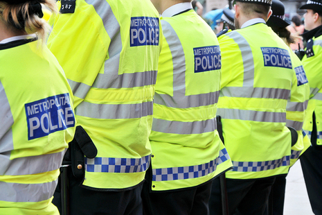 Image of police officers in a line