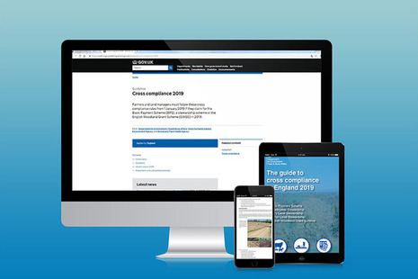 Cross compliance guidance showing on computer and mobile devices