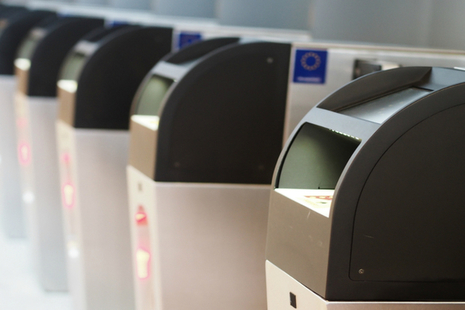 E-passport gates.
