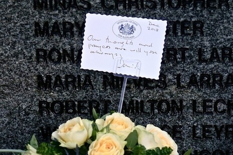 Wreath laid by Secretary of State for Scotland David Mundell