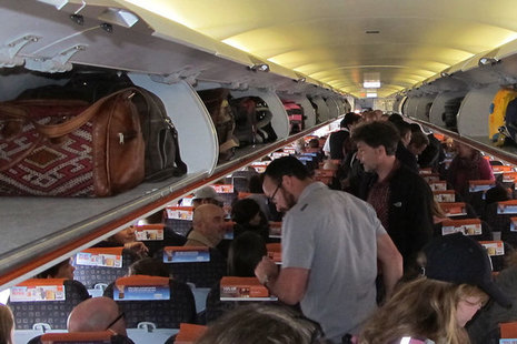 Passengers on a plane