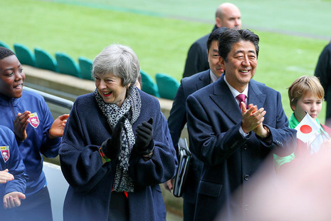 Prime Minister May with Prime Minister Abe