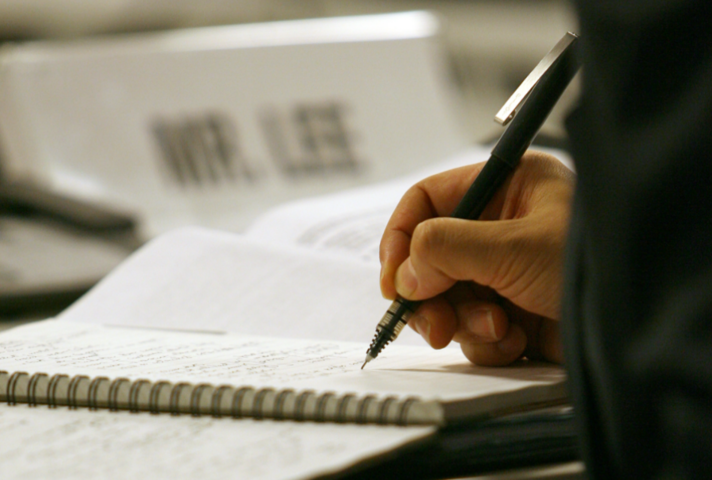 Note taking.