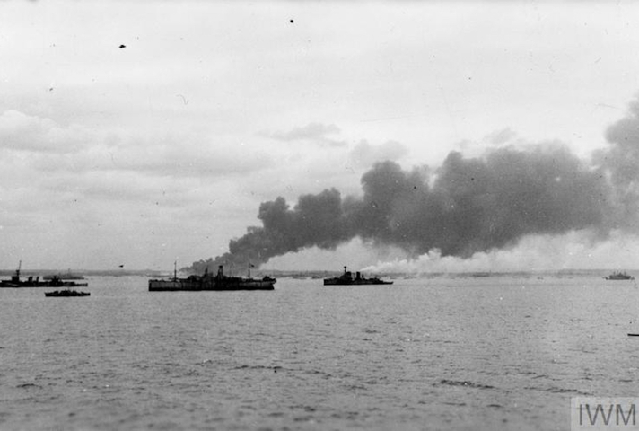 The early stages of the allied landings in Normandy on D-Day © IWM (A 24460)