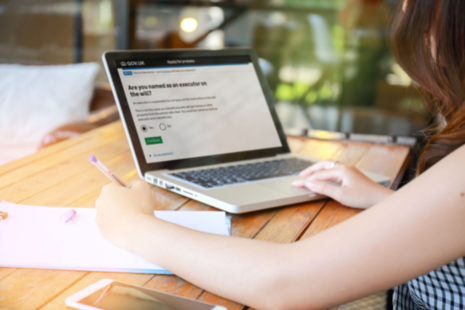 person using a laptop