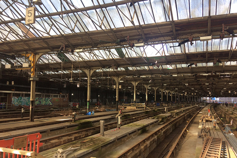 Internal view of carriage shed