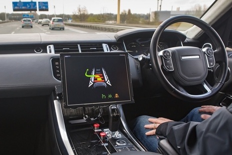 Dashboard and driver's size, view fro inside a car