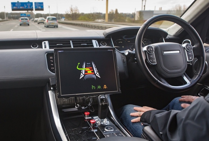Dashboard and driver's size, view fro inside a car