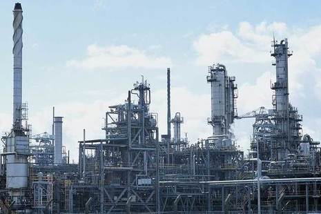 Photo of industrial chimneys