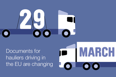 29 March 2019: documents for drivers in the EU are changing.