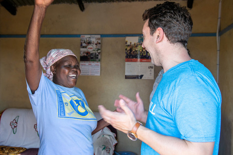 SureChill CEO Nigel Saunders celebrating in Kenya