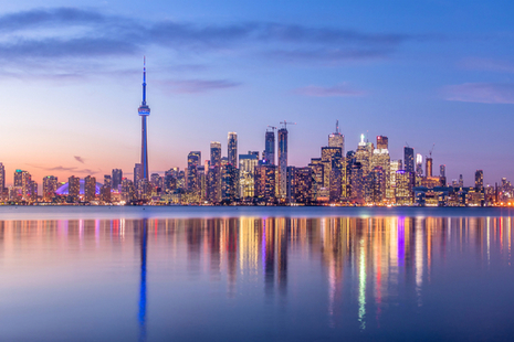 An image of the skyline of Toronto