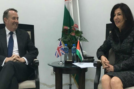 International Trade Secretary and Her Excellency, Abeer Odeh, Minister of National Economy.