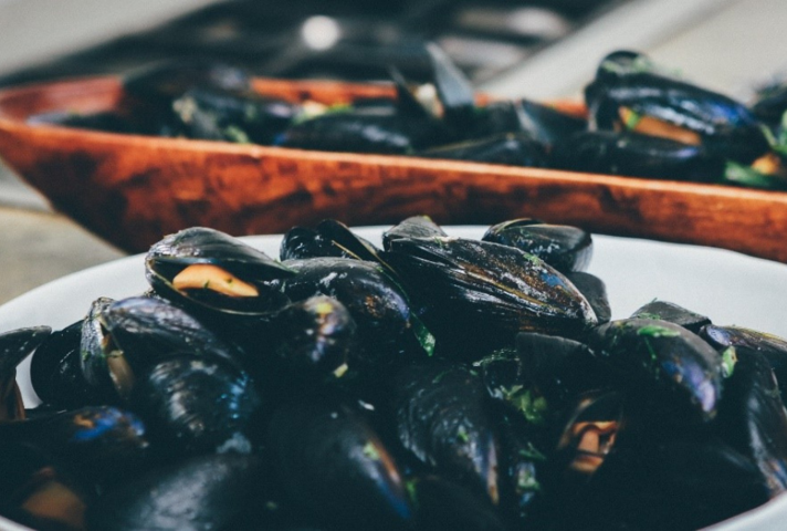 A plate of shellfish