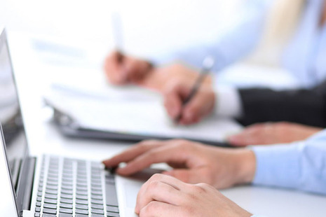 Stock image of a laptop computer.