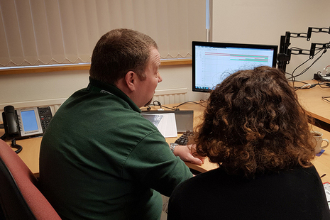 RAIB team members reviewing information