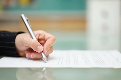 Pen to paper.