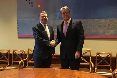 International Trade Secretary, Dr Liam Fox with WTO Director General, Robert Azevedo