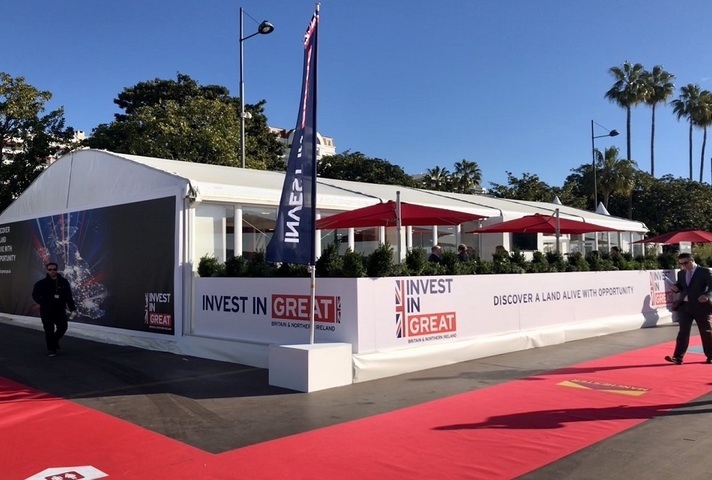 The Department for International Trade stand at the MIPIM event in Cannes