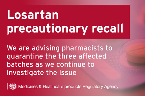 Losartan recall image