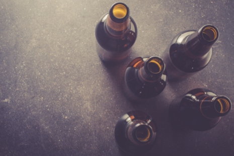 Bottles of alcohol