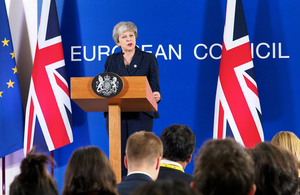 Prime Minister speaking at the March 2019 European Council