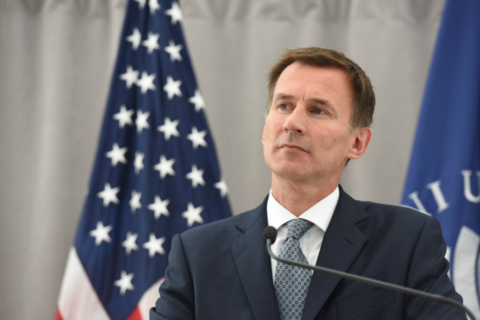 UK Foreign Secretary Jeremy Hunt