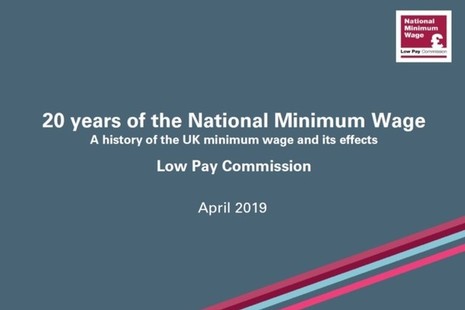 20 years of the national minimum wage. A history of the UK minimum wage and its effects. April 2019.