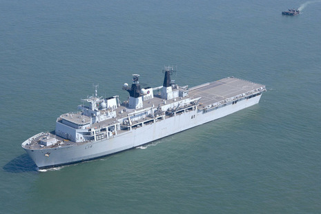 A number of Royal Navy ships will take part in Baltic Protector, including HMS Albion. Crown Copyright.