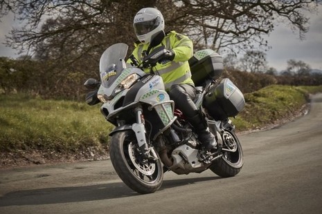 Man on motorcycle