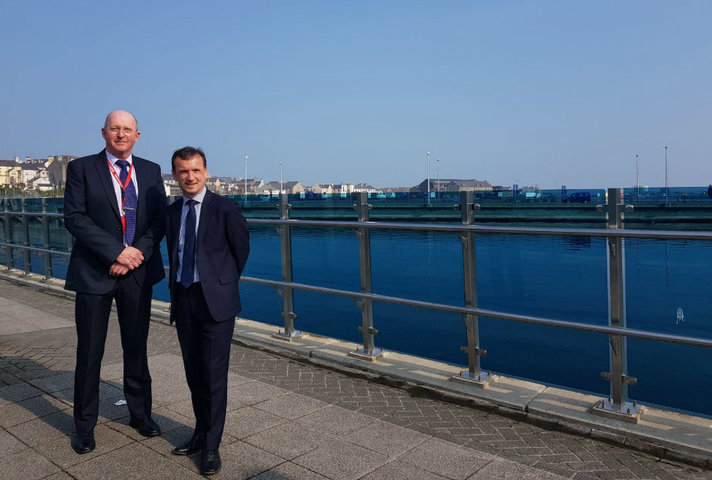 Welsh Secretary Alun Cairns meets Port Manager Captain Wyn Parry