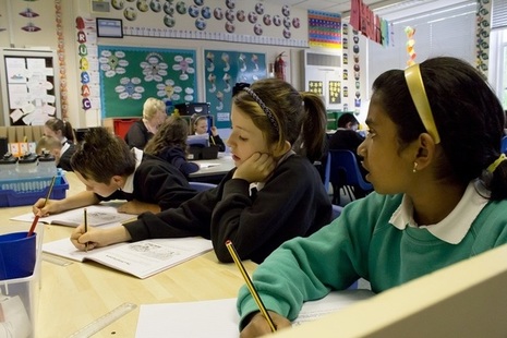 Children sat in classroom during a lesson