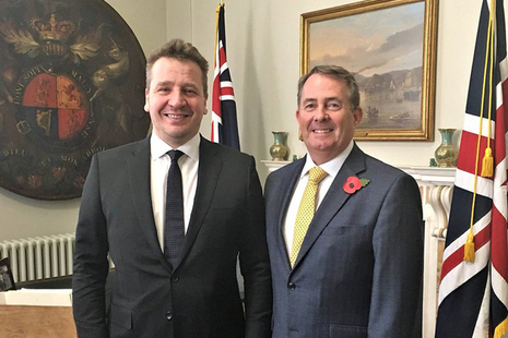 International Trade Secretary, Dr Liam Fox and Iceland’s Minister for Foreign Affairs, Gudlaugur Thórdarson