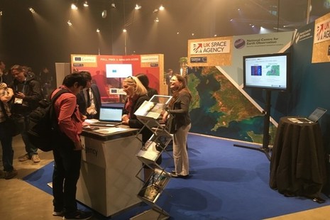 The UK Space Agency stand at the Living Planet Symposium