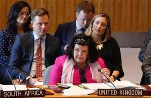 Ambassador Karen Pierce at the UN Security Council briefing on Yemen