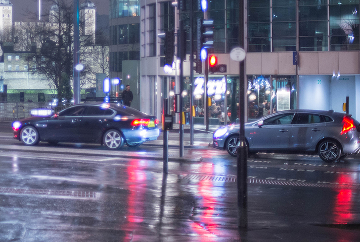 Cars on road