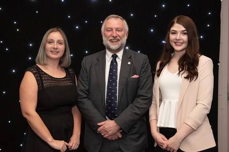Melanie Crysell, RAdm Tim Lowe and Sophie Prescott
