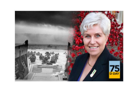 Liz O'Connell of the Defence Academy, stood outside the Imperial War Museum, wearing her Afghan Civilian Medal. Copyright Liz O'Connell of the Defence Academy.