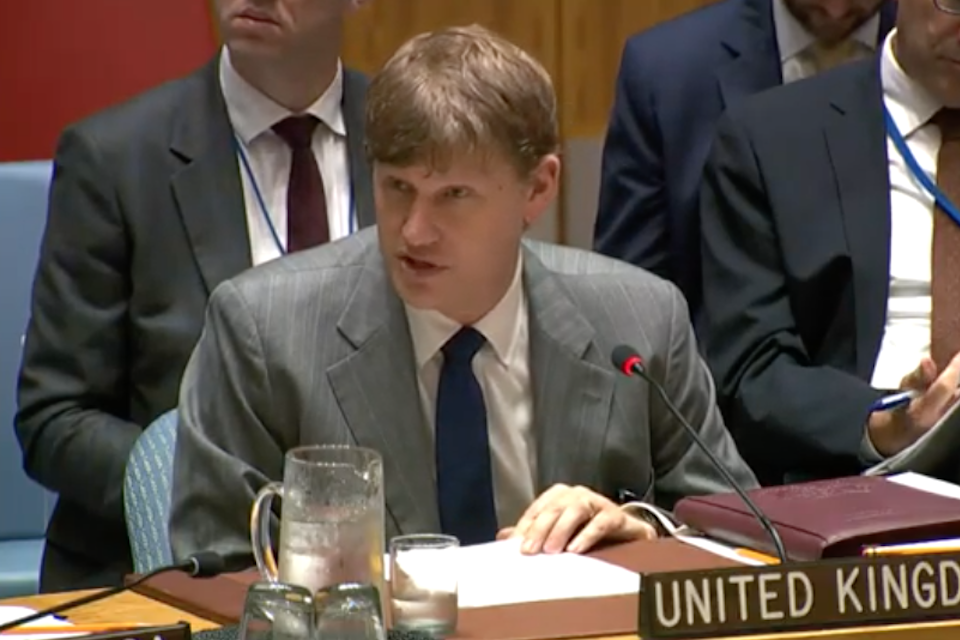 Ambassador Jonathan Allen at the Security Council