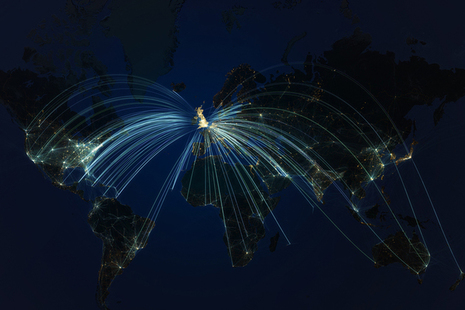 UK flight paths map