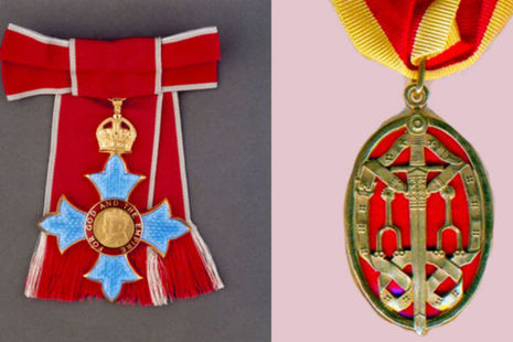 Two honours insignia - CBE and KBE