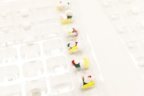 Close-up of pills in a pill box